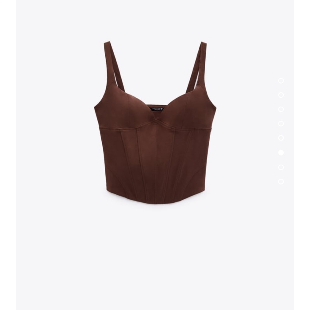 ZARA LINEN BLEND CORSET TOP